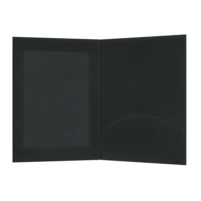 25 x CD / DVD Portraitmappe / Fotomappe mit Einsteckschlitz - 13x18 cm - Schwarz matt