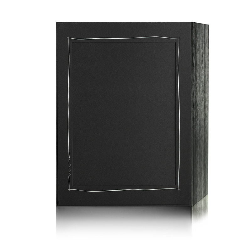 Endlosleporello 100 Teile - 15 x 20 cm - schwarz /  Tuschestrich Silber