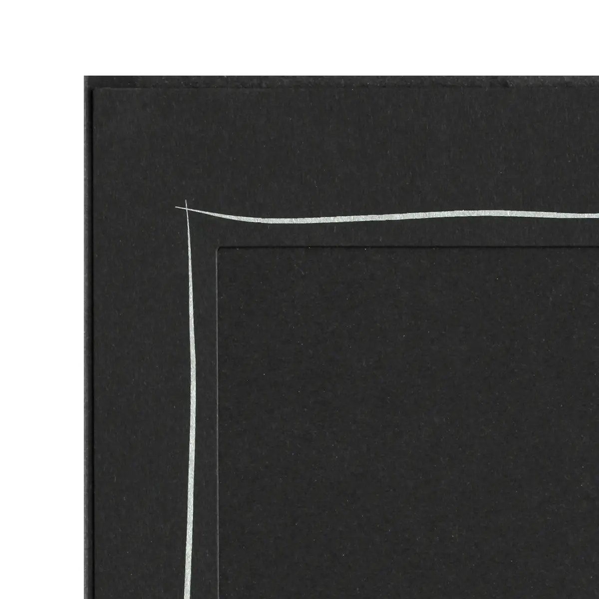 Endlosleporello 100 Teile - 13 x 18 cm - schwarz / Tuschestrich Silber