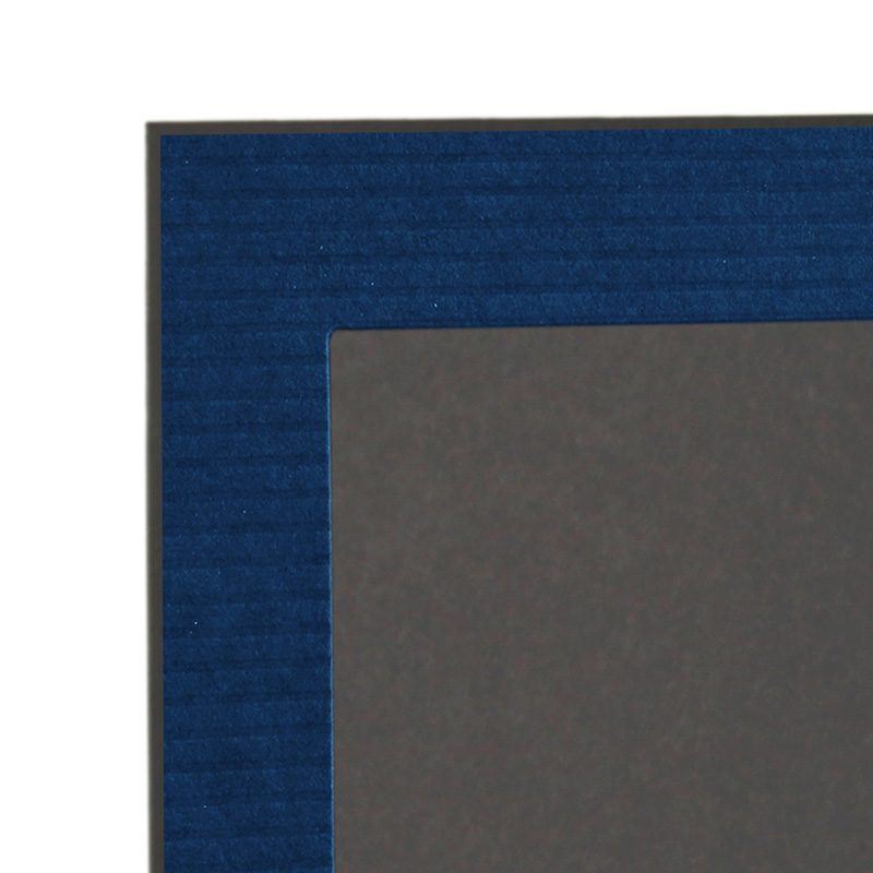10 x Portraitmappe schwarz - blau gerippte Maske - 20x30 cm