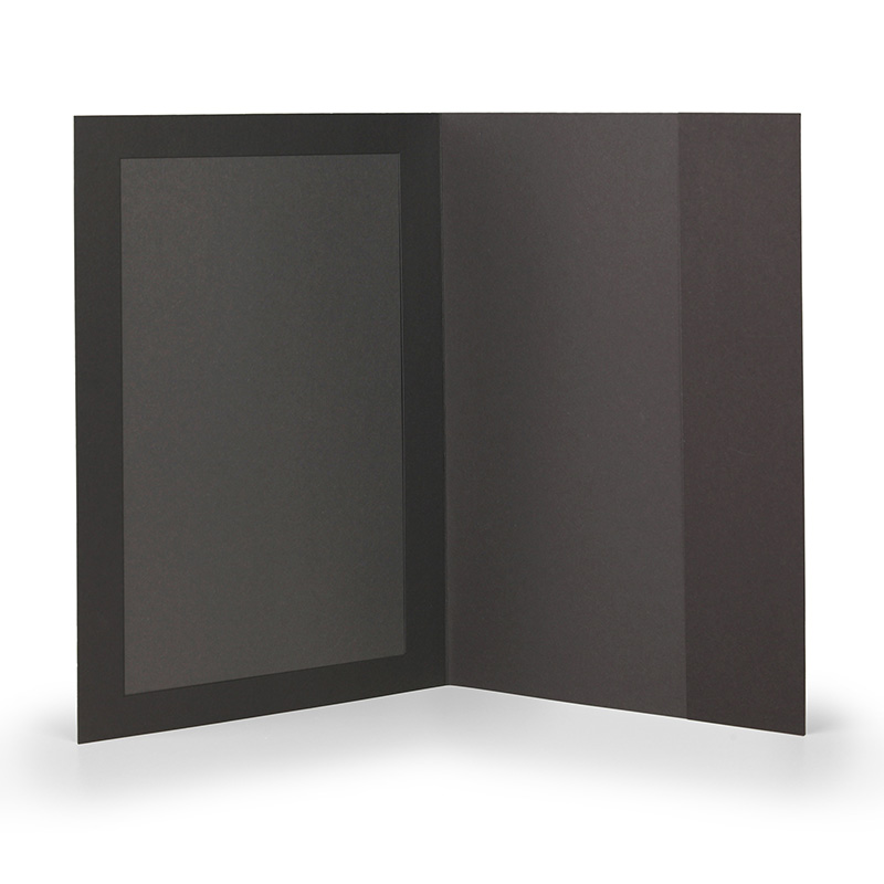 10 x Portraitmappe mit Tasche - schwarz matt - 20x30 cm
