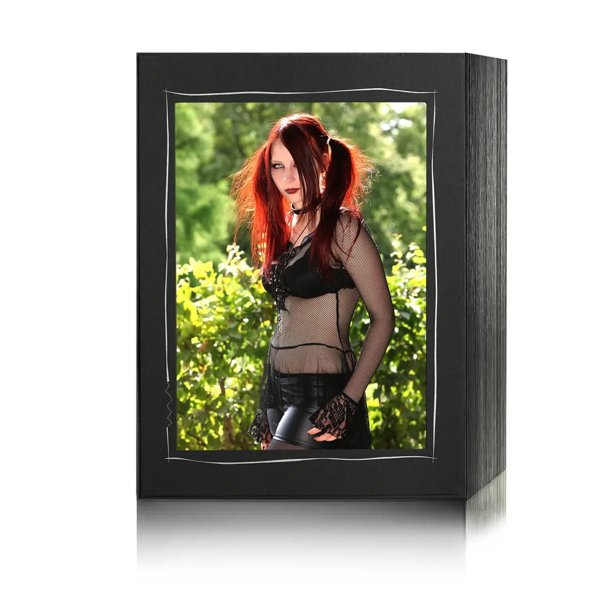 Endlosleporello 50 Teile 13x18 cm – Schwarz mit Silberrand Endlosleporello 50 Teile 13x18 cm – Schwarz mit Silberrand