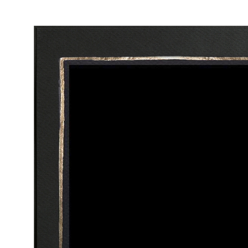 Endlosleporello 100 Teile - 13 x 18 cm - schwarz / Goldrand geprägt