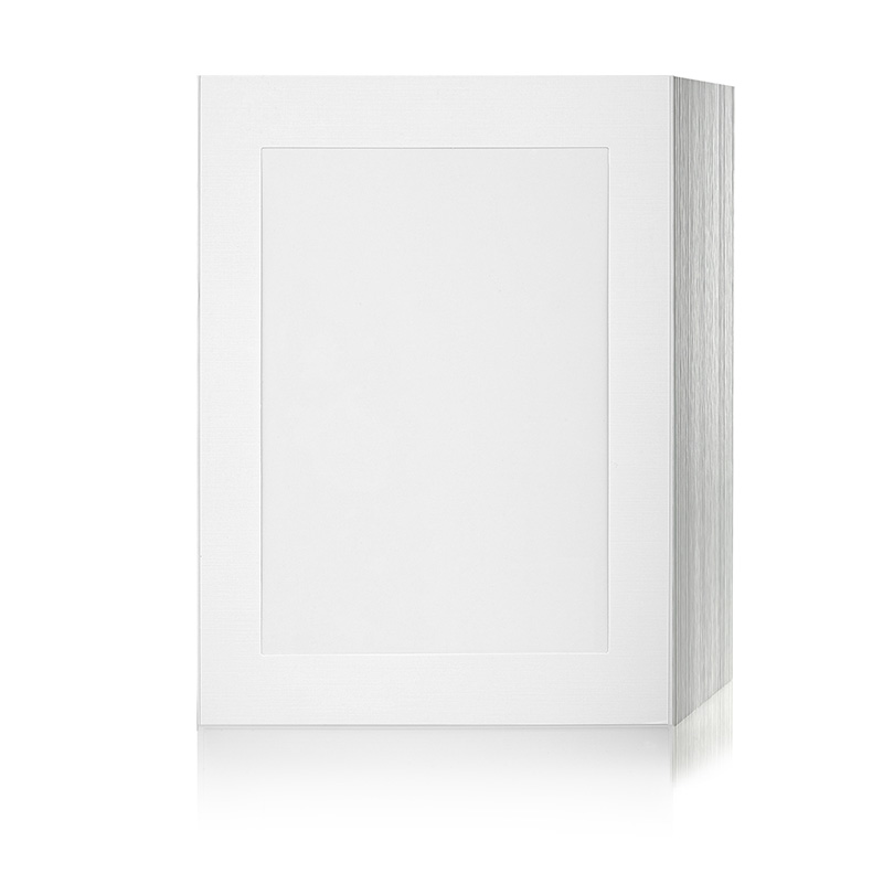 Endlosleporello 100 Teile - 13 x 18 cm - weiß / Leinenprägung