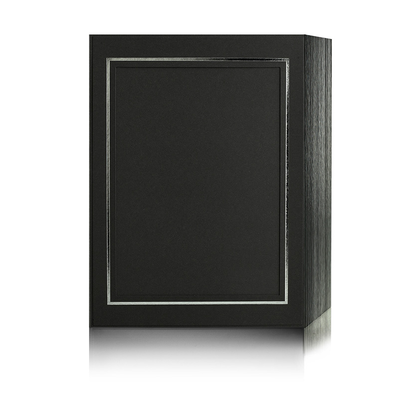 Endlosleporello 100 Teile - 15 x 20 cm - schwarz /  Silberrand