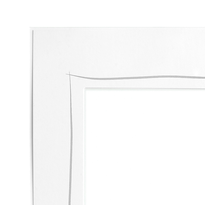 Endlosleporello 100 Teile - 13 x 18 cm - weiß / Tuschestrich grau