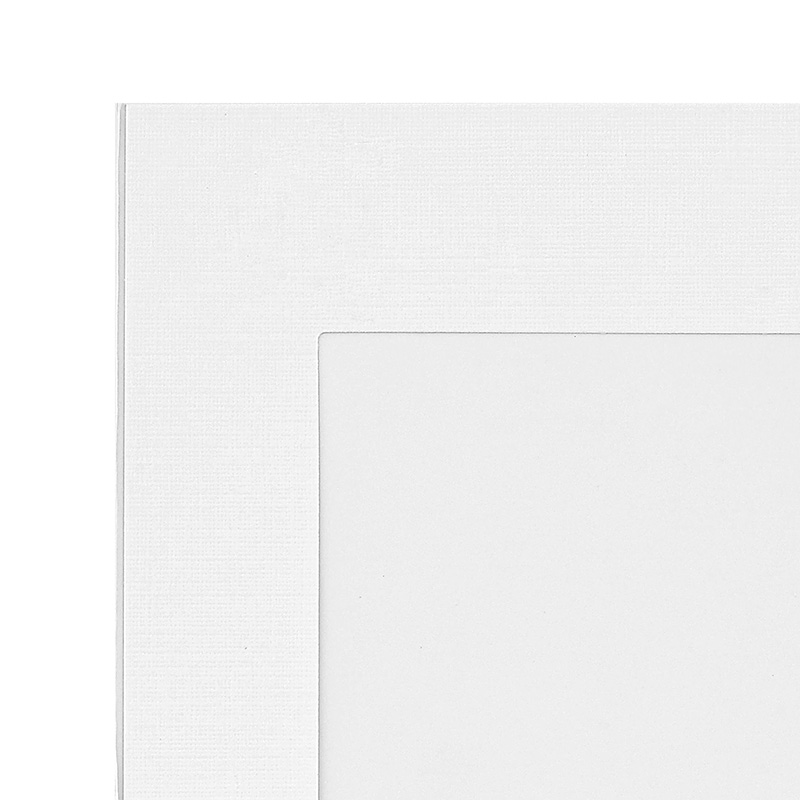 Endlosleporello 100 Teile - 13 x 18 cm - weiß / Leinenprägung