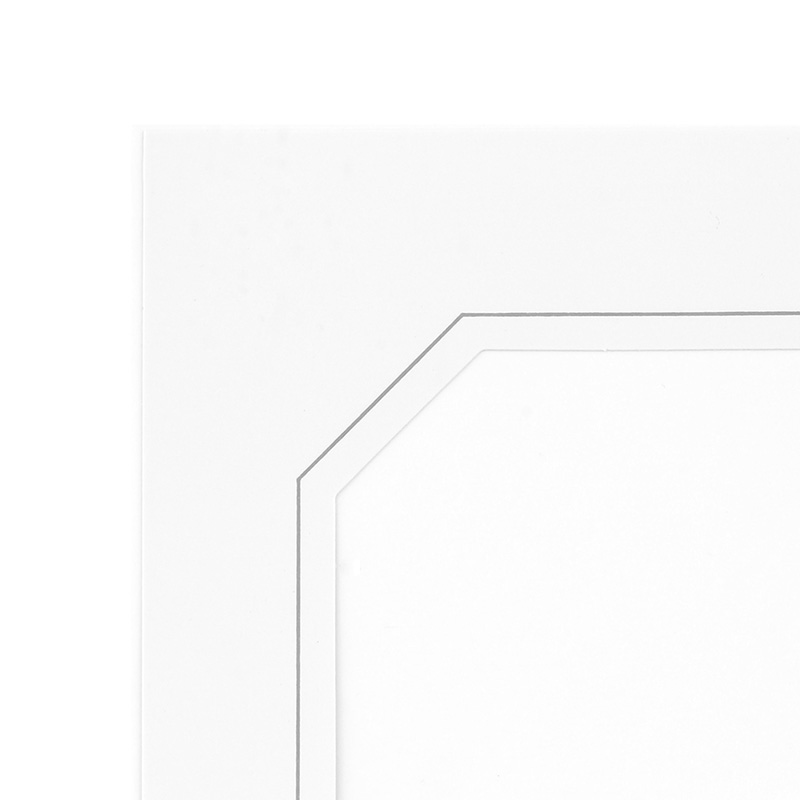 Endlosleporello 100 Teile - 13 x 18 cm - weiß / achteckig